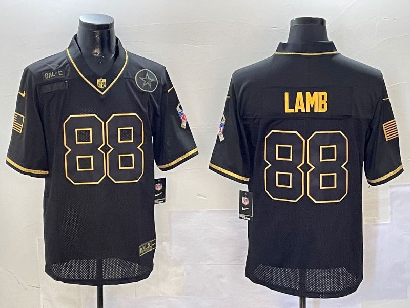 Men Dallas Cowboys #88 Lamb Black Gold 2024 Nike Limited NFL Jersey style 0108->dallas cowboys->NFL Jersey